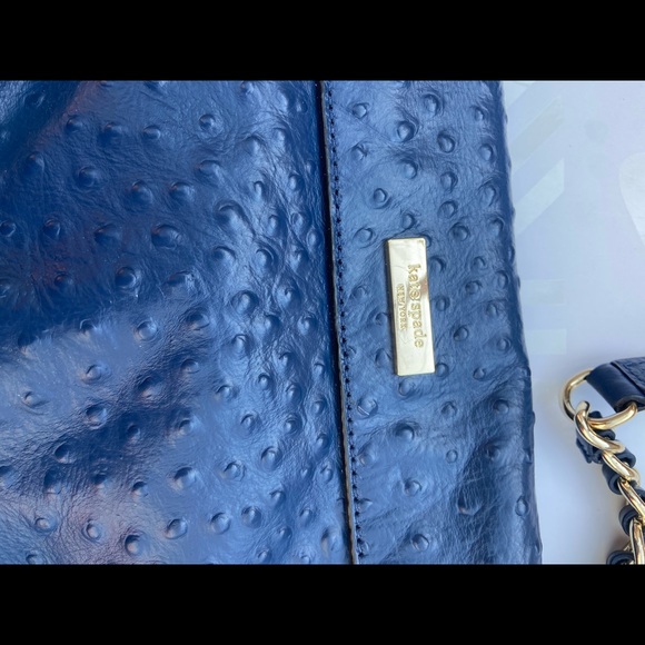 Authentic Navy Blue Kate Spade Leather Handbag - Picture 4 of 7